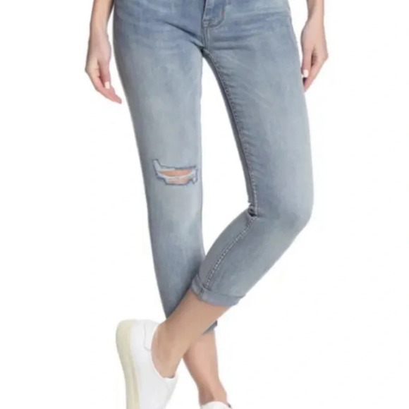 Hudson Harkin Crop Super Skinny With Cuff Jeans Womens Size 25 MSRP $175 (272) - Picture 2 of 10